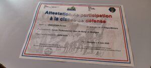 Cérémonie de clôture de la classe défense